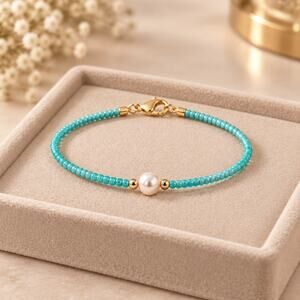 The Santorini Turquoise Beaded Bracelet